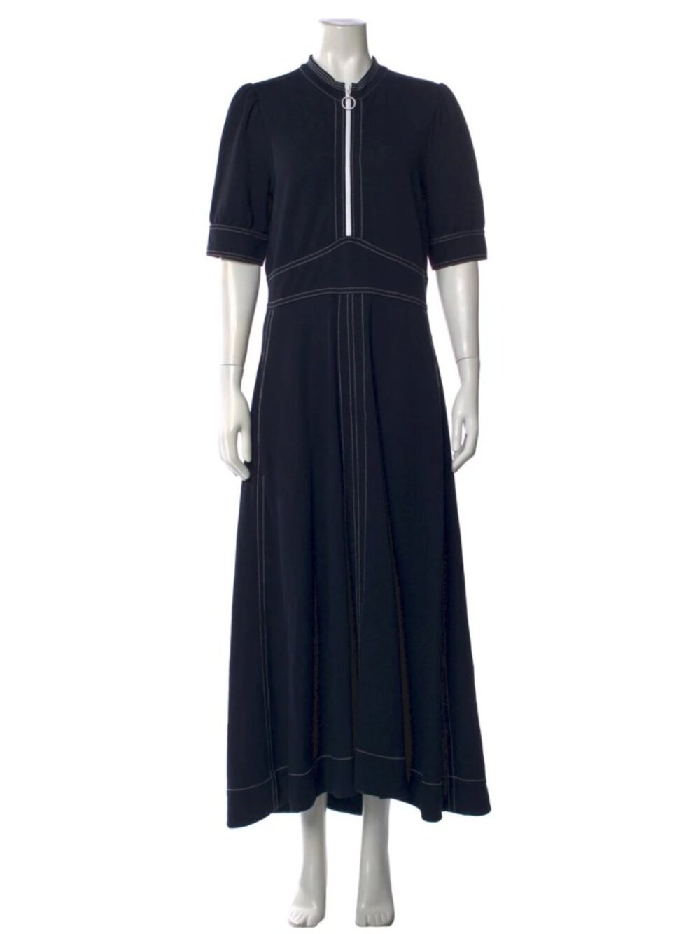 ME+EM Navy knit midi dress